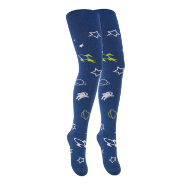 Duna 4420 Kids' Cotton Tights, 122-128 cm, Denim - Image 2