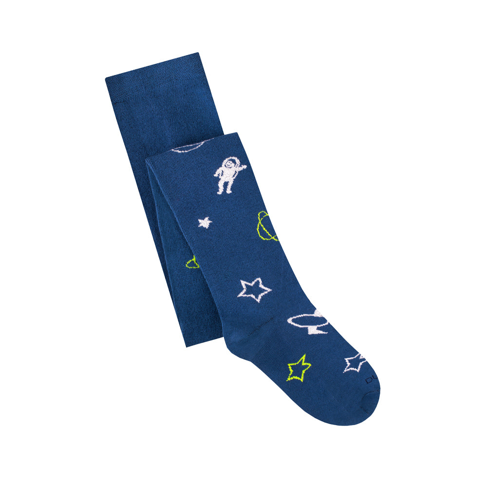 Duna 4420 Kids' Cotton Tights, 122-128 cm, Denim - Image 3