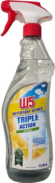 W5 Lemon Glass & Mirror Cleaner Spray, 1 L