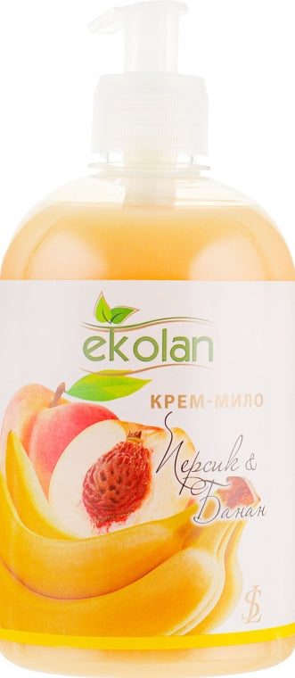 Ekolan Peach & Banana Liquid Cream Soap with Pump, 500 g