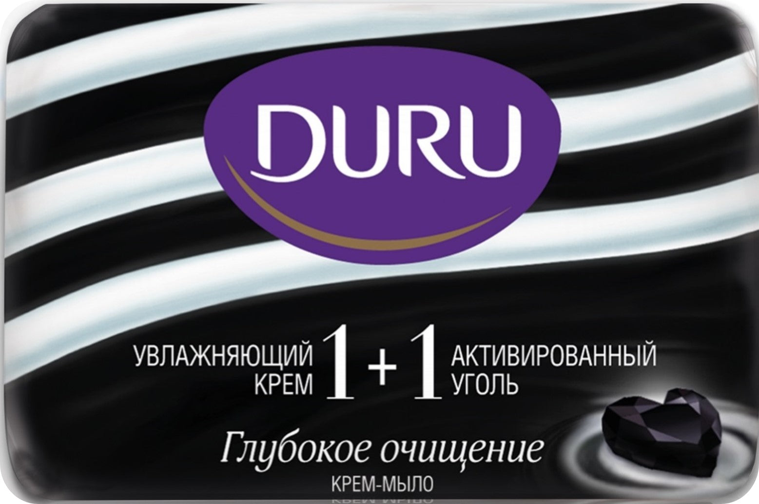 Duru Soft Sensations 1+1 Activated Charcoal Bar Soap, 90 g