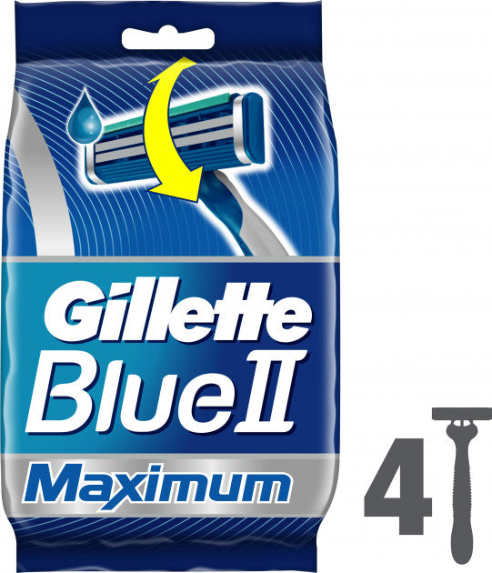 Gillette Blue 2 Maximum Razors, 4 pcs
