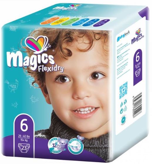 Magics Flexidry Size 6 Baby Diapers, 15+ kg, 23 pcs