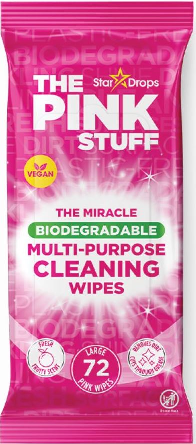 The Pink Stuff Multi-Purpose Cleaning Wipes, 72 pcs