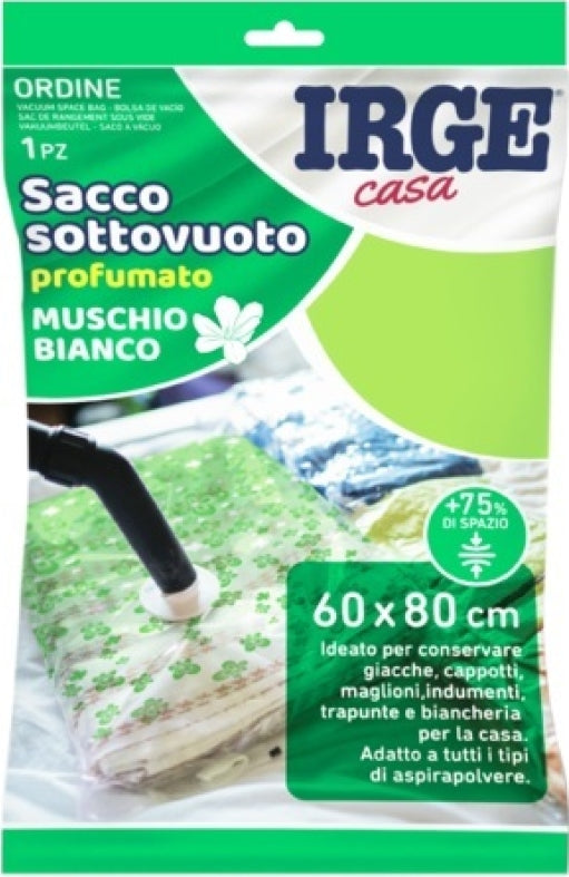 Irge White Musk Perfumed Vacuum Storage Bag, 60 x 80 cm