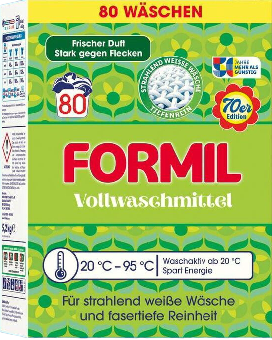 Formil Universal Laundry Detergent Powder, 80 Loads, 5.2 kg