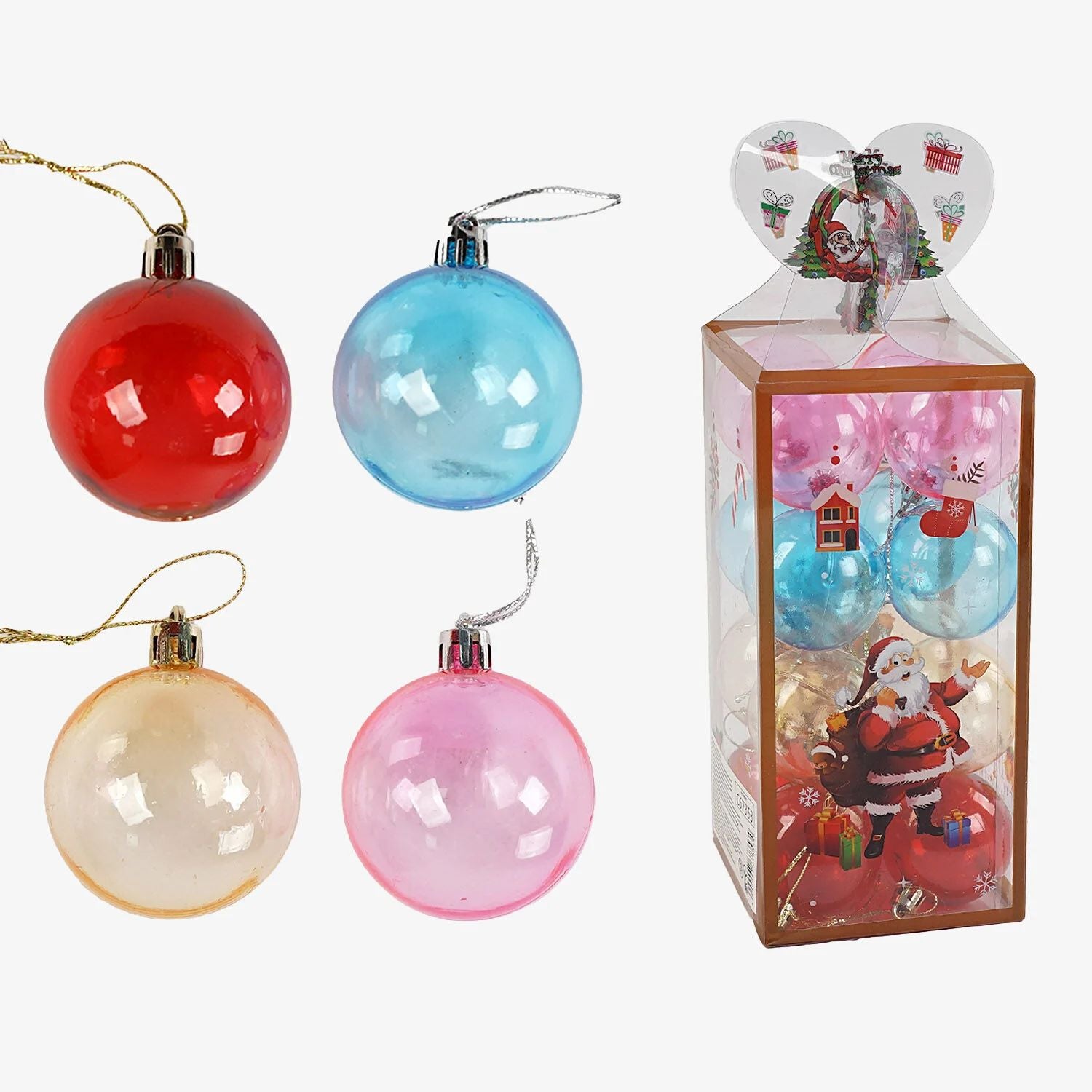 C 67353 Christmas Ball Ornaments, 5 cm Diameter, 16 pcs