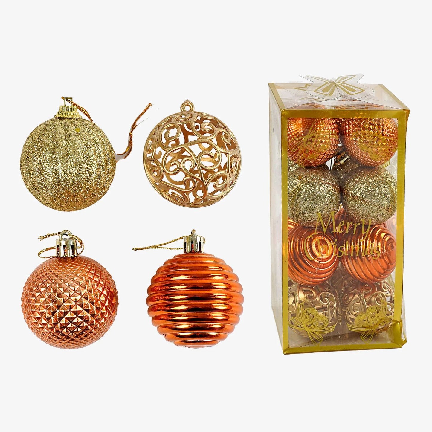 C 67360 Christmas Ball Ornaments, 5 cm Diameter, 16 pcs