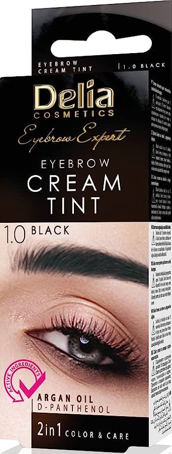Delia Cosmetics 1.0 Black Eyebrow Tint, 15 mL