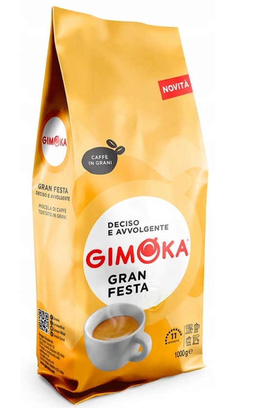 Gimoka Gran Festa Whole Bean Coffee, 1 kg
