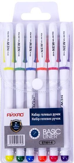 ET801-6 Gel Pen Set, 6 Colors