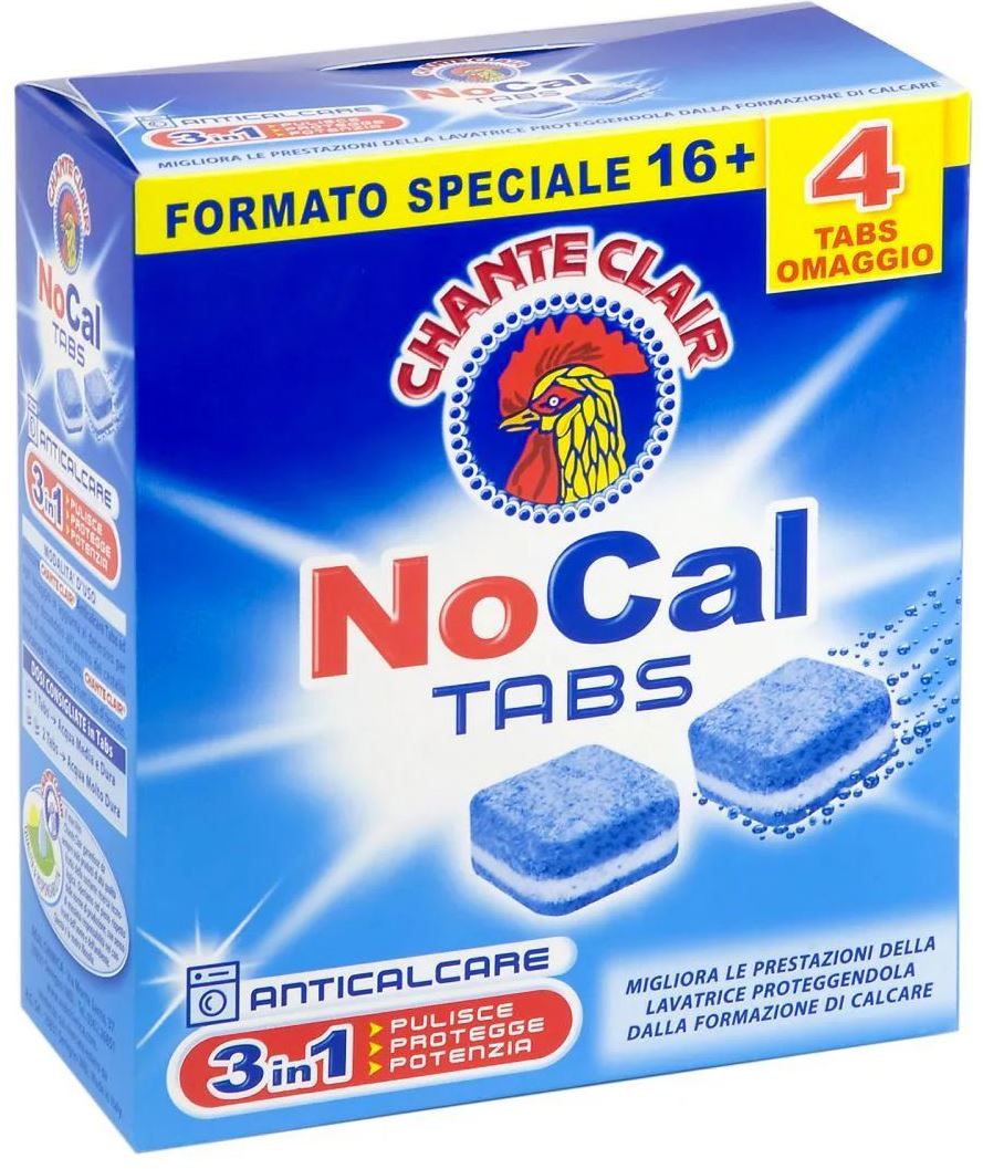 Chante Clair 3-in-1 Washing Machine Anti-Limescale Tablets, 20 pcs