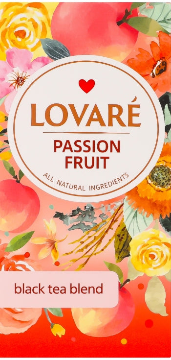 Lovare Passion Fruit Black Tea, 24 Bags, 48 g