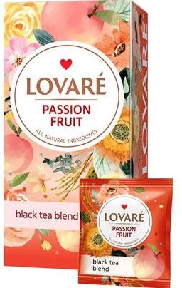 Lovare Passion Fruit Black Tea, 24 Bags, 48 g - Image 2
