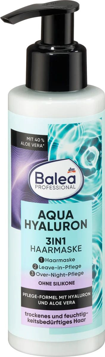 Balea 3-in-1 Aqua Hyaluron Hair Mask, 150 mL