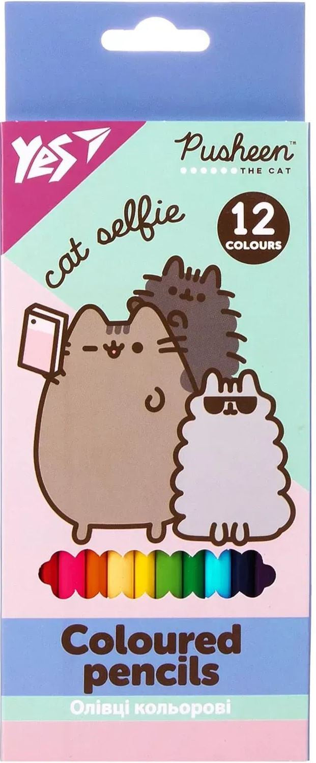Yes 290761/290721 Pusheen Colored Pencils, 12 Colors