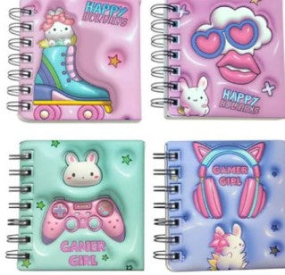Malevaro 763272ML 3D Rabbit Spiral Notebook