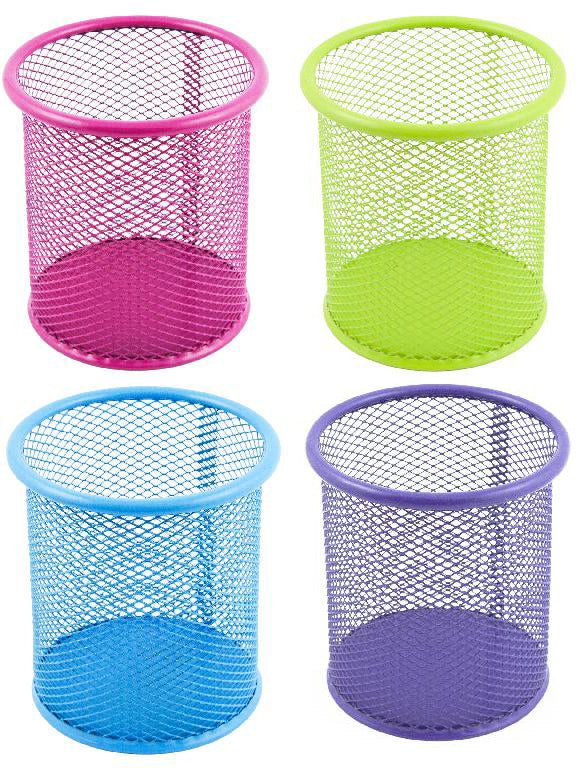 D6-3 Colored Round Metal Pen Holder
