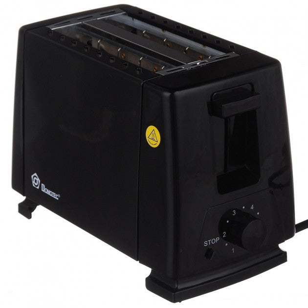 Domotec MS-3230 Black Toaster, 220 V, 50 Hz, 650 W