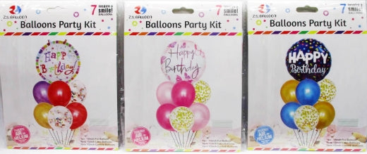 1212-12 Happy Birthday Balloon Set, 7 pcs - Image 2