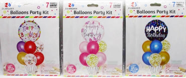 1212-12 Happy Birthday Balloon Set, 7 pcs - Image 2