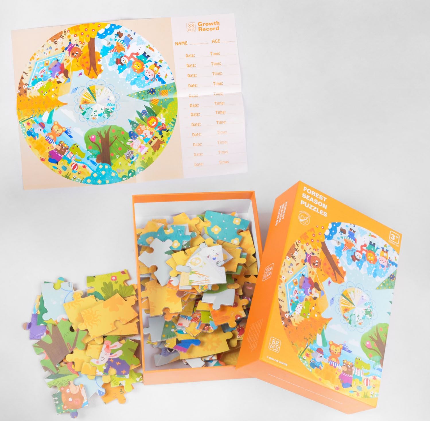 Seasons C 48157 Round Puzzle with Poster, 88 pcs