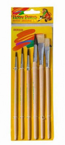 Peppy Pinto Pony Paint Brush Set AB-6, 6 pcs