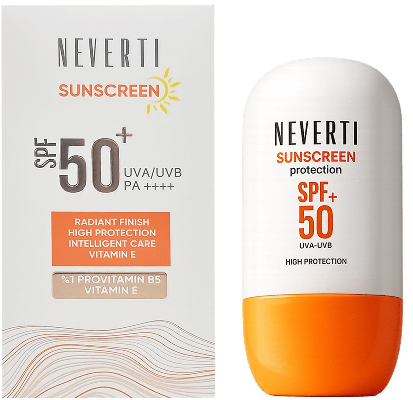 Sunscreen Cream Neverti Sunscreen SPF50, 50 mL