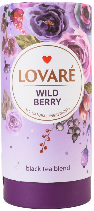 Lovare Wild Berry Black Tea in Tube, 80 g