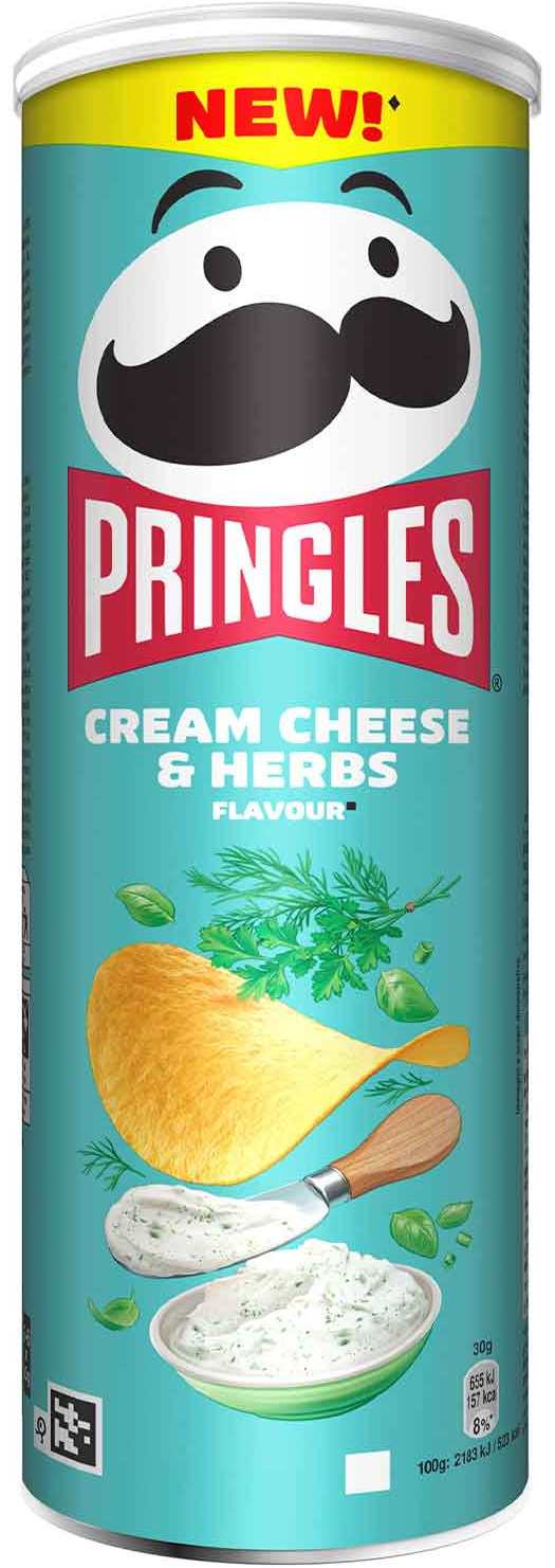 Pringles Cream Cheese & Herbs Potato Chips, 165 g