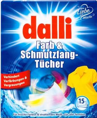 Dalli Color Catcher Laundry Sheets for Colored Fabrics, 15 pcs