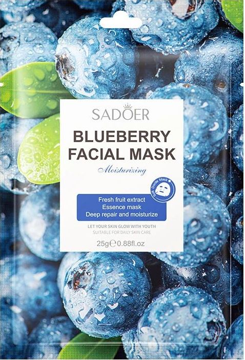 Sadoer Blueberry Facial Sheet Mask, 25 g