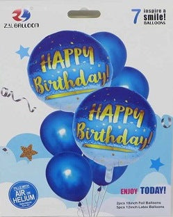 1212-23 Happy Birthday Balloon Set, 7 pcs