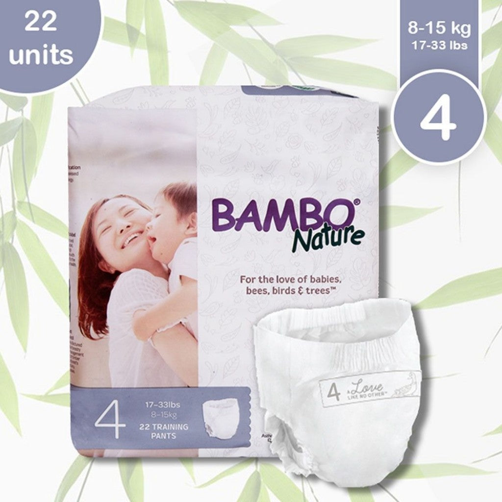 Bambo Nature 4 Baby Pull-Up Diaper Pants, 8-15 kg, 22 pcs
