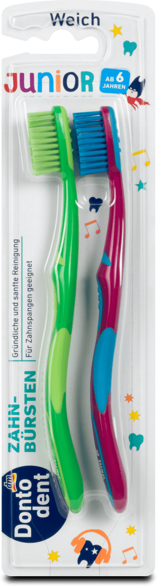 Dontodent Junior Kids Toothbrush, 2 pcs - Image 2