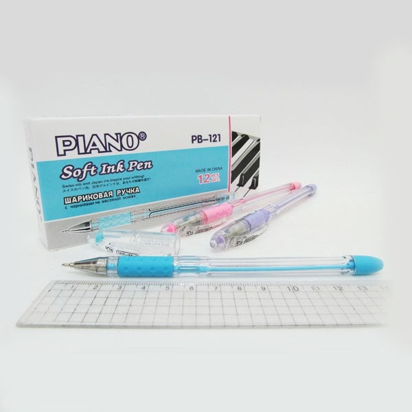 Piano PB-121 Soft Ink Blue Oil-Based Pen, 0.5 mm - Image 2