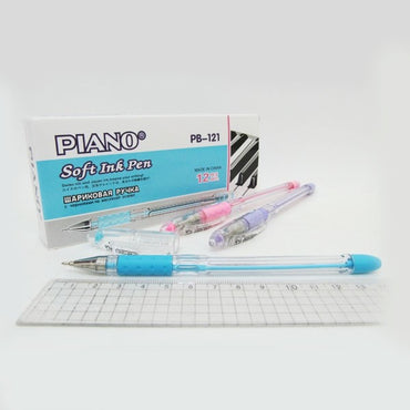 Piano PB-121 Soft Ink Blue Oil-Based Pen, 0.5 mm - Image 2