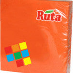 Ruta Color Orange Table Napkins, 20 sheets
