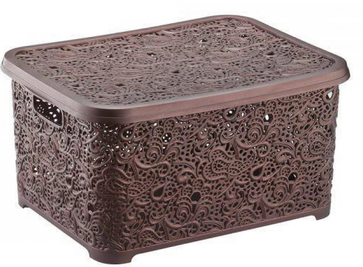 Elif Plastik 374 Ajour Basket with Lid, Assorted, 6 L - Image 3