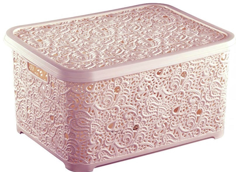 Elif Plastik 374 Ajour Basket with Lid, Assorted, 6 L - Image 4