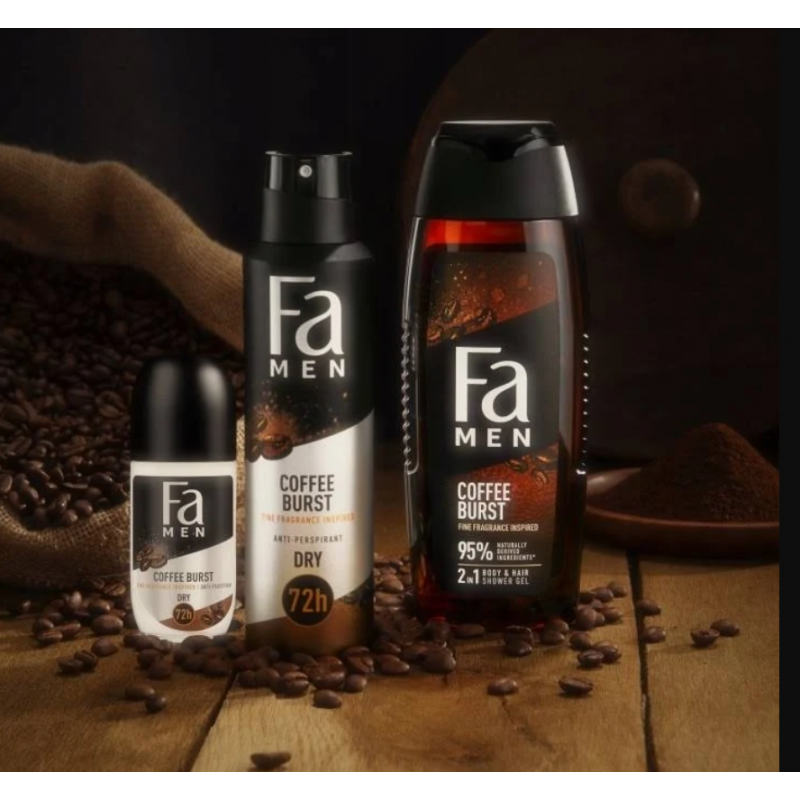 Fa Coffee Burst Men's Roll-On Deodorant, 50 mL - Image 2