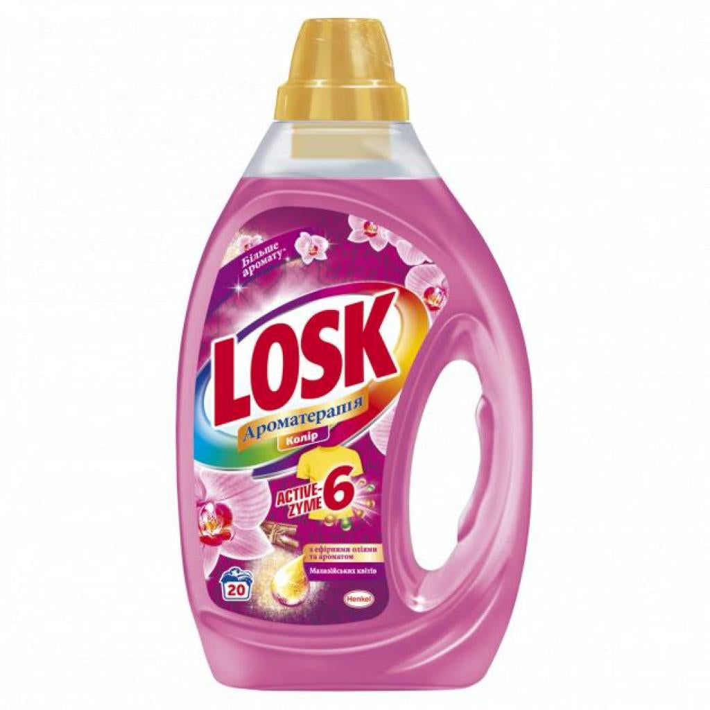 Losk Color Aromatherapy Malaysian Flower Essential Oils Liquid Laundry Detergent, 1 L