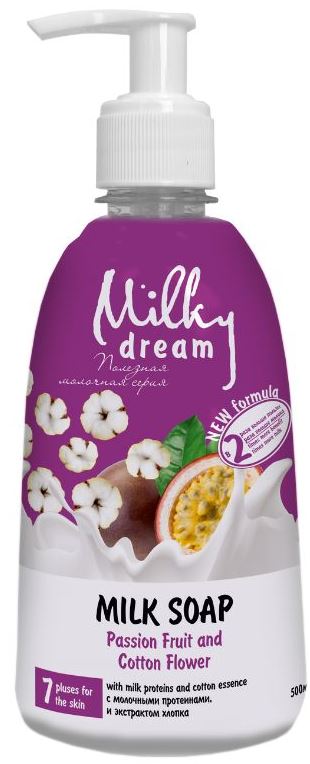 Milky Dream Passion Fruit & Cotton Flowers Liquid Cream Soap with Pump, 500 mL