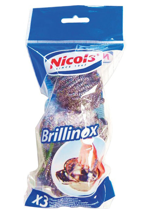 Nicols Brillinox Kitchen Scrubbers, 3 pcs
