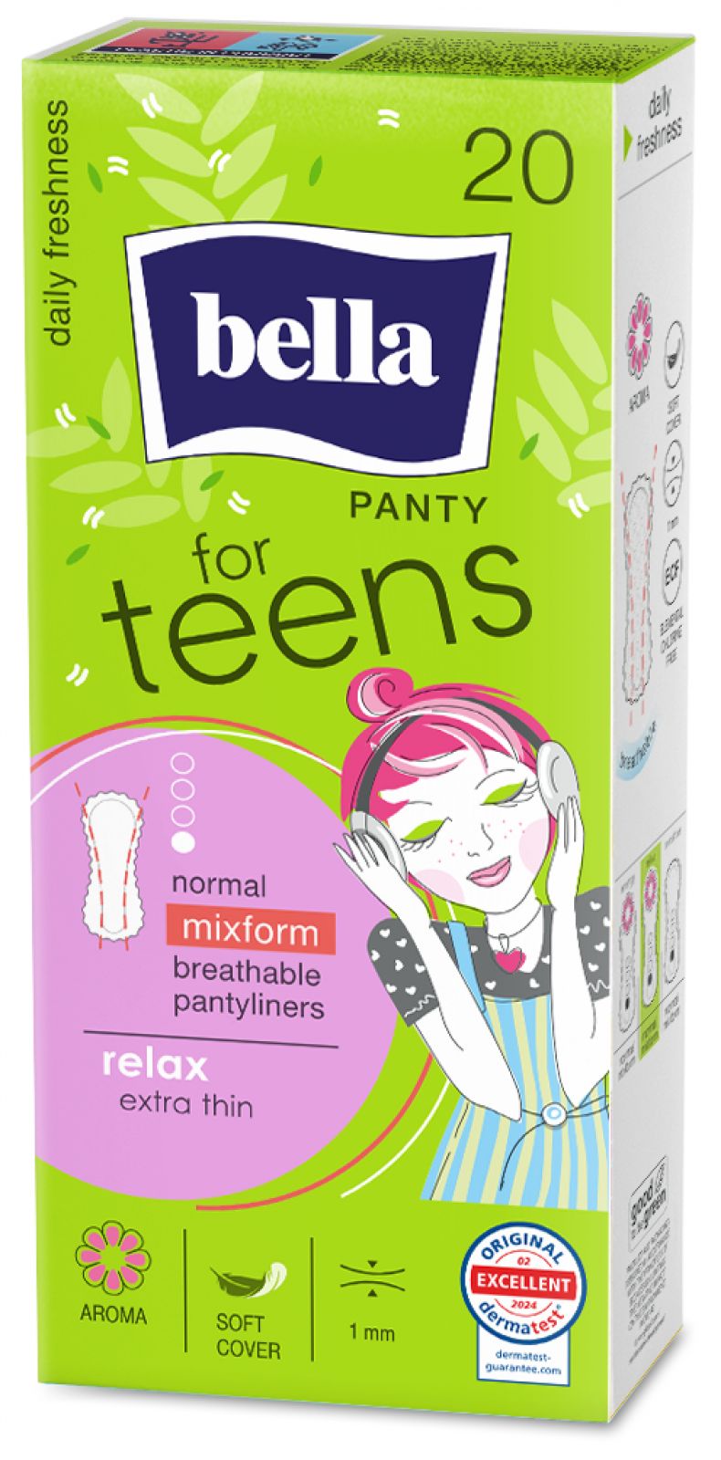 Bella Panty Liners For Teens Relax, 20 pcs