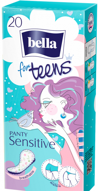 Bella Panty Liners For Teens Sensitive, 20 pcs