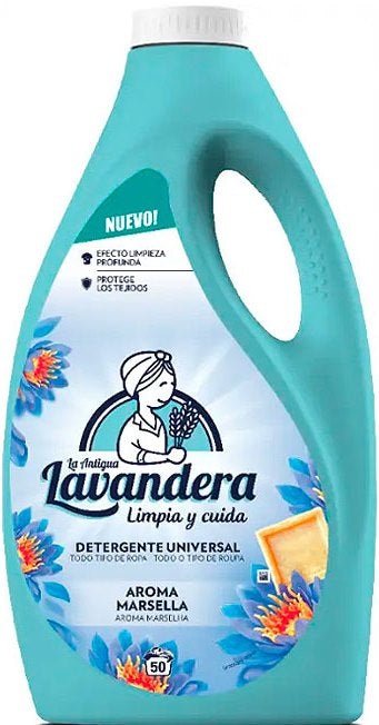 La Antigua Lavandera Marseille Scent Liquid Laundry Detergent, 50 Loads, 2.5 L