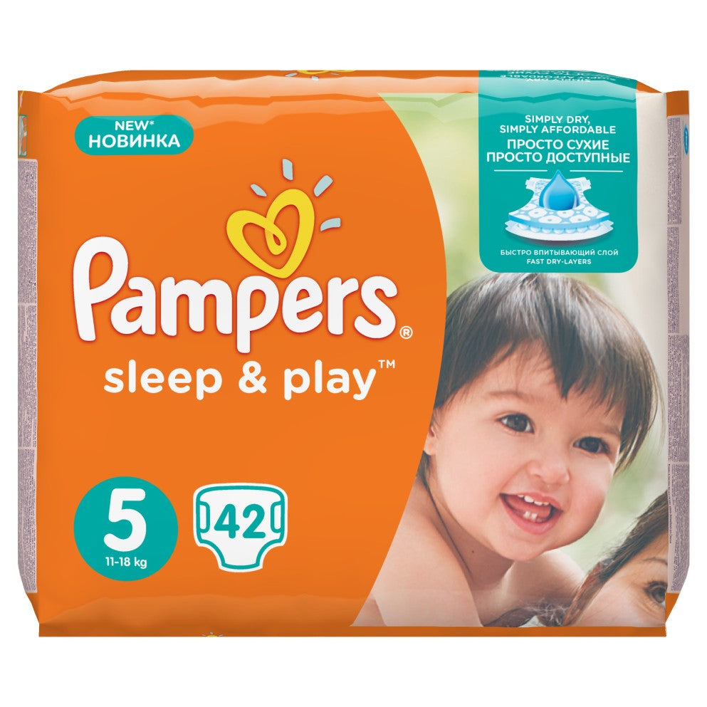 Pampers Sleep & Play Size 5 (Junior) Baby Diapers, 42 pcs, 11-18 kg