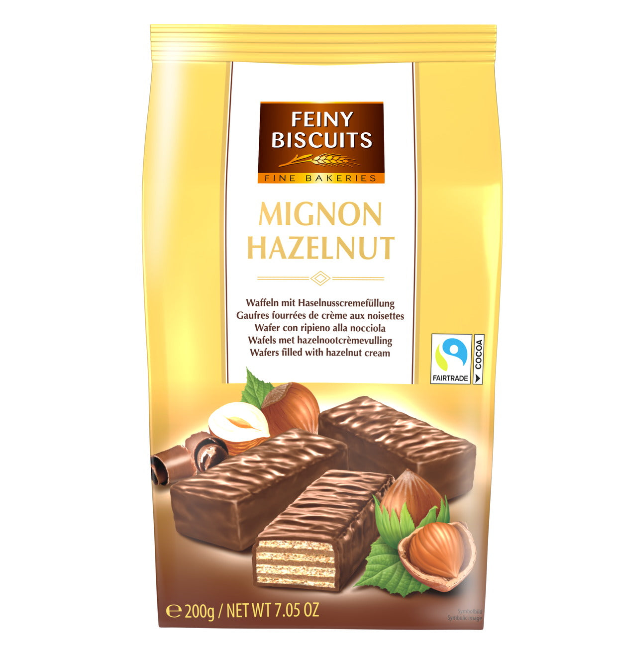 Feiny Biscuits Mignon Hazelnut Cream Wafers, 200 g