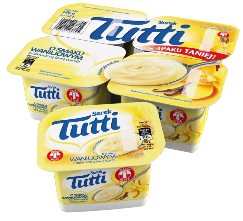 Tutti Vanilla-Flavored Curd Snack, 150 g